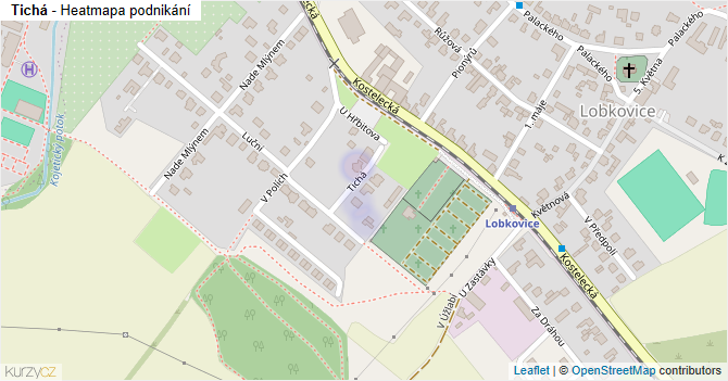 Tichá - mapa podnikání