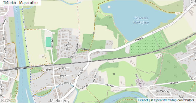Tišická - mapa ulice