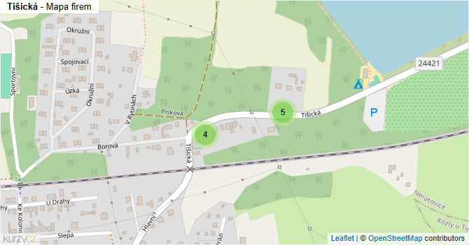 Tišická - mapa firem