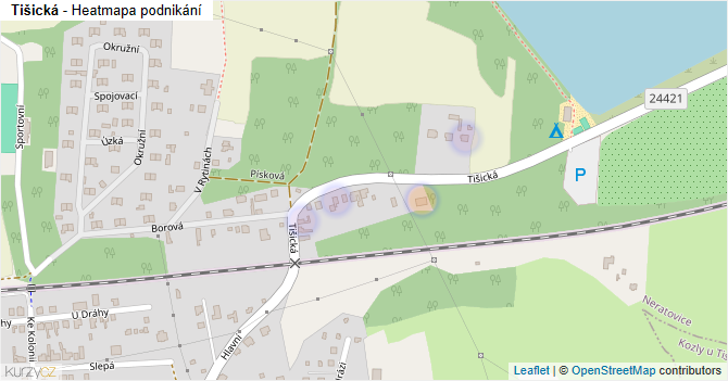 Tišická - mapa podnikání
