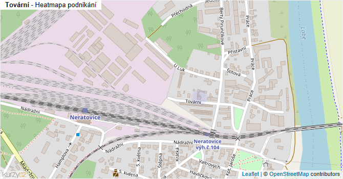Tovární - mapa podnikání