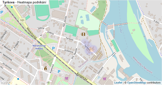 Tyršova - mapa podnikání