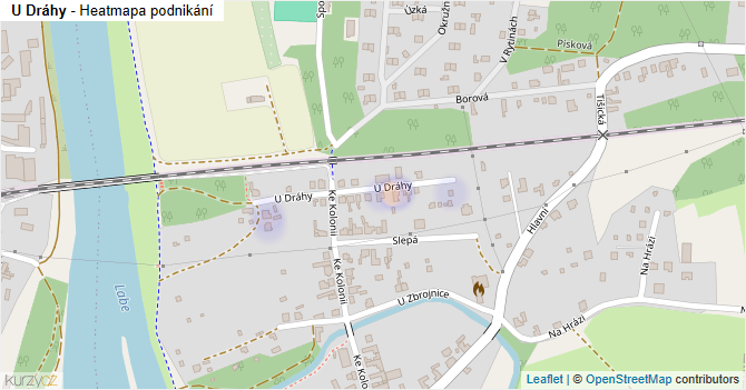 U Dráhy - mapa podnikání
