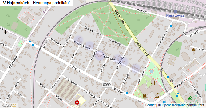 V Hajnovkách - mapa podnikání