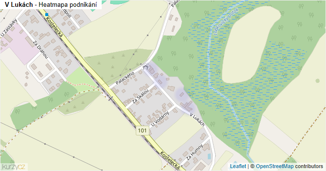 V Lukách - mapa podnikání
