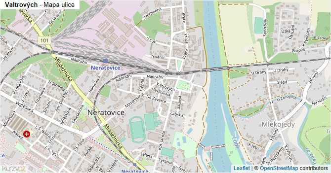Valtrových - mapa ulice