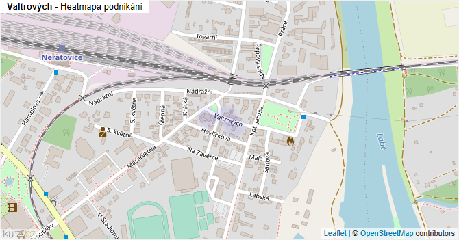 Valtrových - mapa podnikání