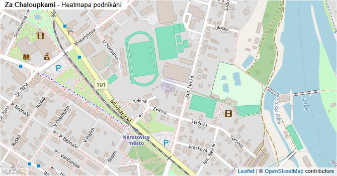 Za Chaloupkami - mapa podnikání