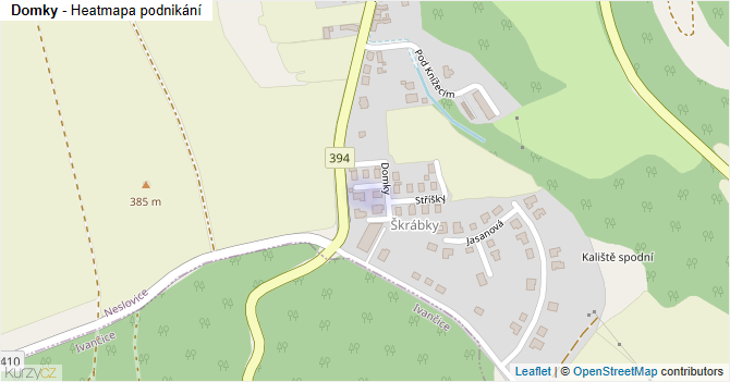 Domky - mapa podnikání