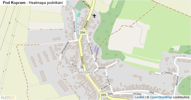 Pod Kopcem - mapa podnikání