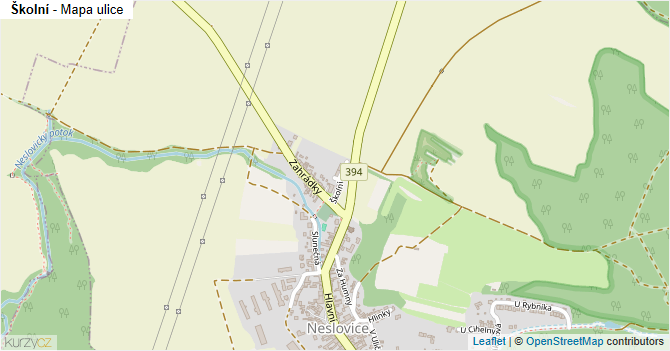 Školní - mapa ulice
