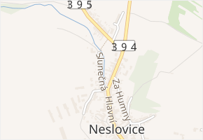 Slunečná v obci Neslovice - mapa ulice