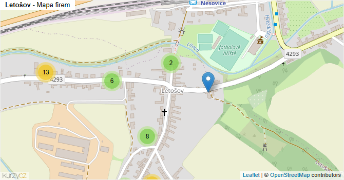 Letošov - mapa firem
