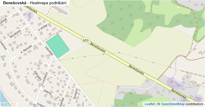 Benešovská - mapa podnikání