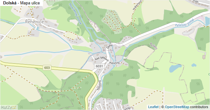 Dolská - mapa ulice