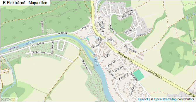 K Elektrárně - mapa ulice