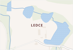 Ledce v obci Nespeky - mapa části obce