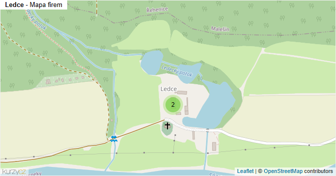 Ledce - mapa firem