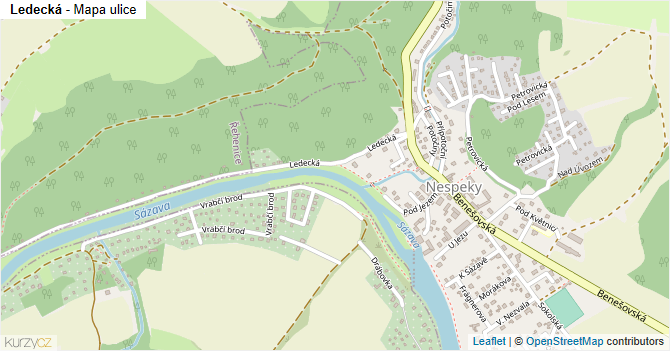 Ledecká - mapa ulice