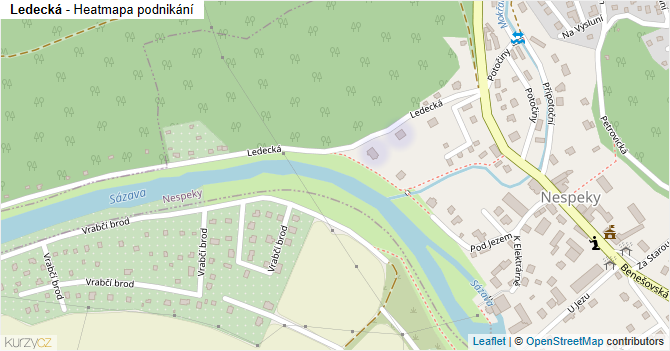 Ledecká - mapa podnikání