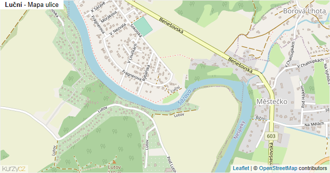 Luční - mapa ulice