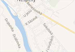 Morákova v obci Nespeky - mapa ulice