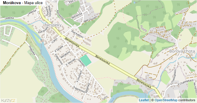Morákova - mapa ulice
