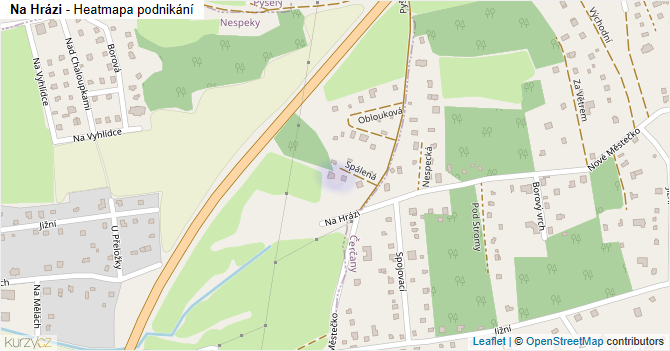 Na Hrázi - mapa podnikání