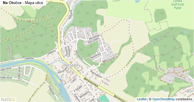 Na Otočce - mapa ulice