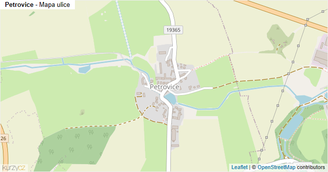Petrovice - mapa ulice