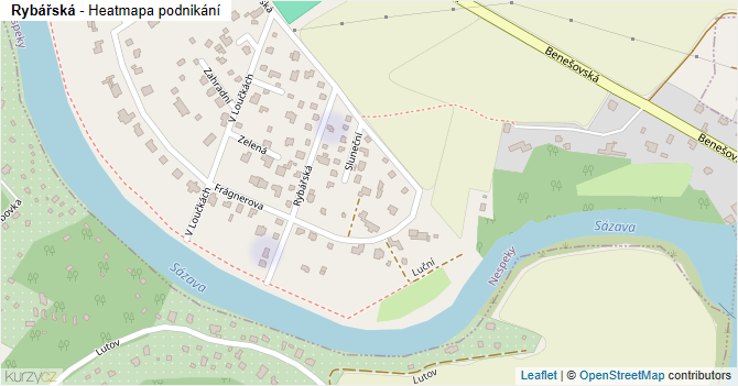Rybářská - mapa podnikání