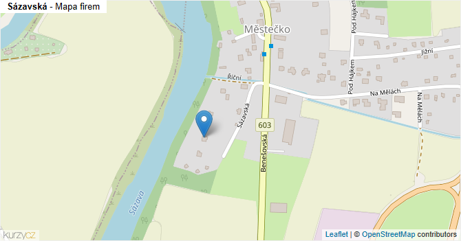 Sázavská - mapa firem
