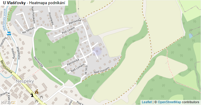 U Vlašťovky - mapa podnikání
