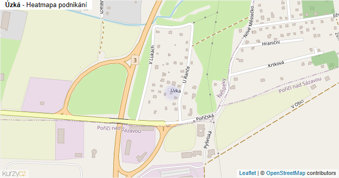 Úzká - mapa podnikání