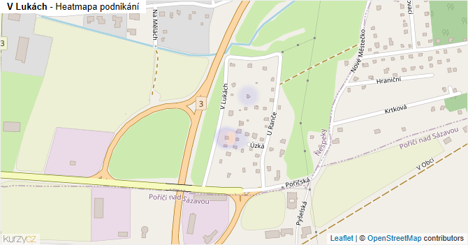 V Lukách - mapa podnikání