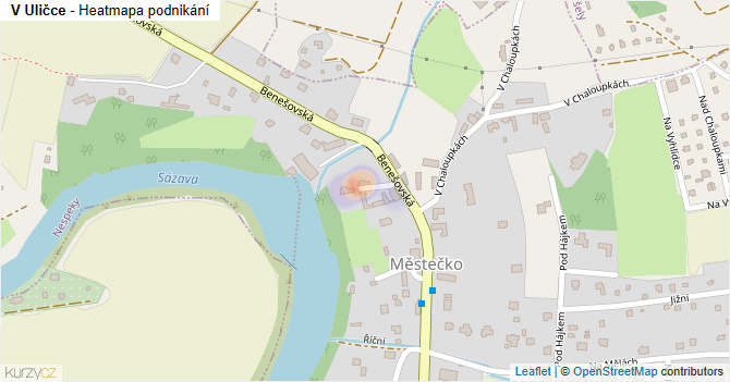 V Uličce - mapa podnikání