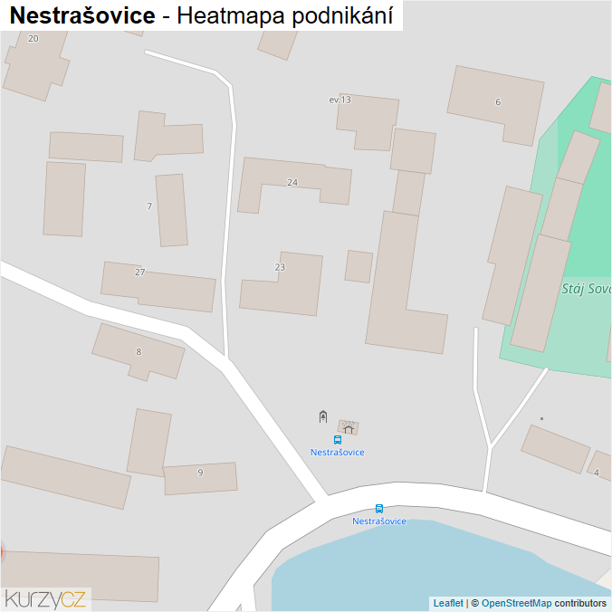 Mapa Nestrašovice - Firmy v obci.