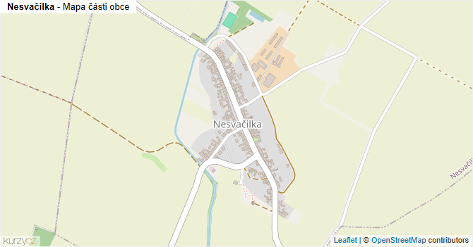 Nesvačilka - mapa části obce