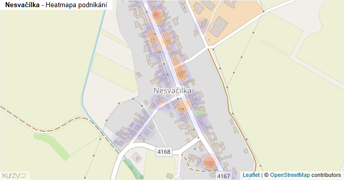 Nesvačilka - mapa podnikání