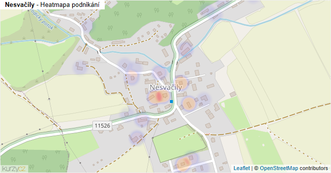 Nesvačily - mapa podnikání