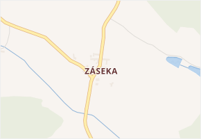 Záseka v obci Netín - mapa části obce