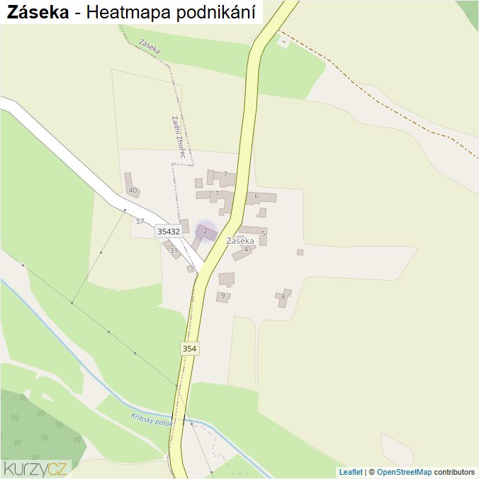 Mapa Záseka - Firmy v části obce.