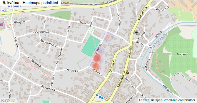 9. května - mapa podnikání