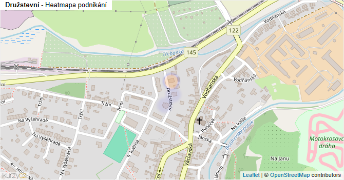 Družstevní - mapa podnikání