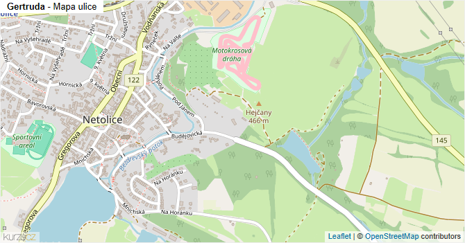 Gertruda - mapa ulice