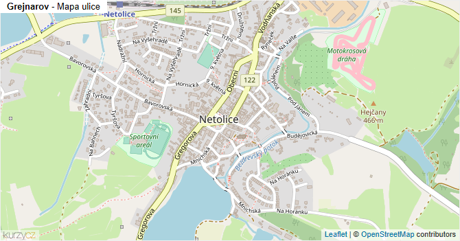 Grejnarov - mapa ulice