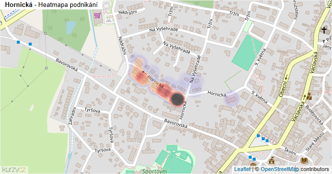 Hornická - mapa podnikání