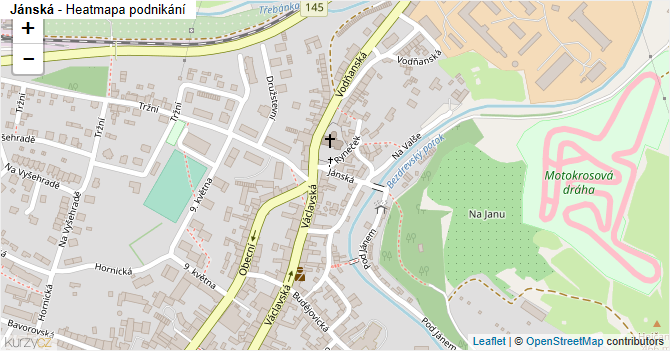 Jánská - mapa podnikání
