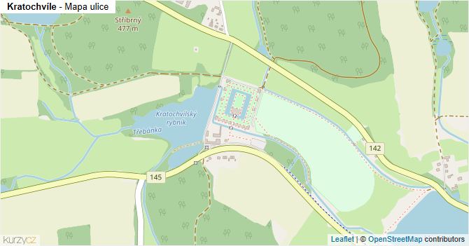Kratochvíle - mapa ulice