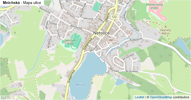 Mnichská - mapa ulice